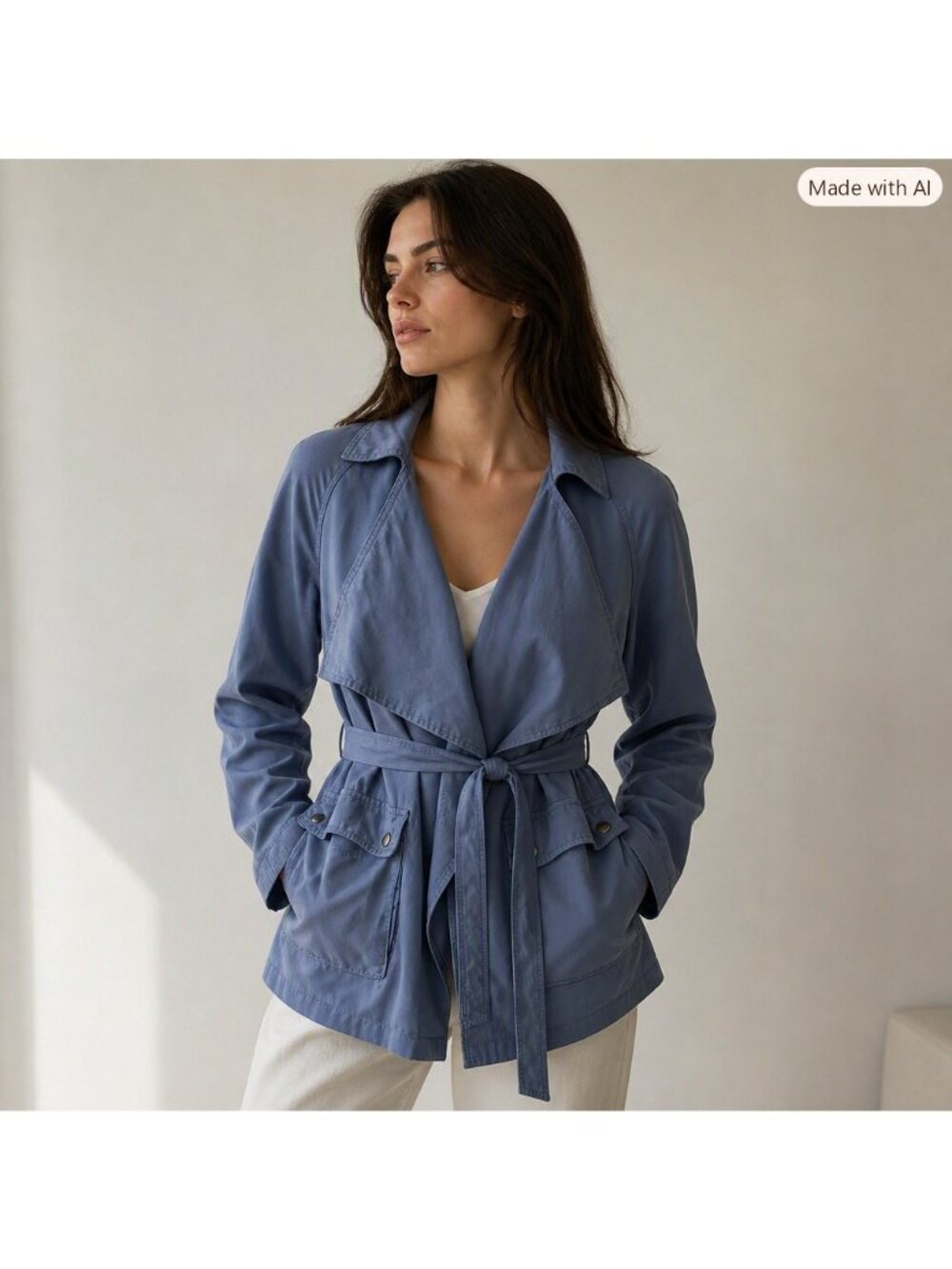 Vero Moda Lagenlook Utility Jacket Oversized Lyocell Drape Modern Scandi Small